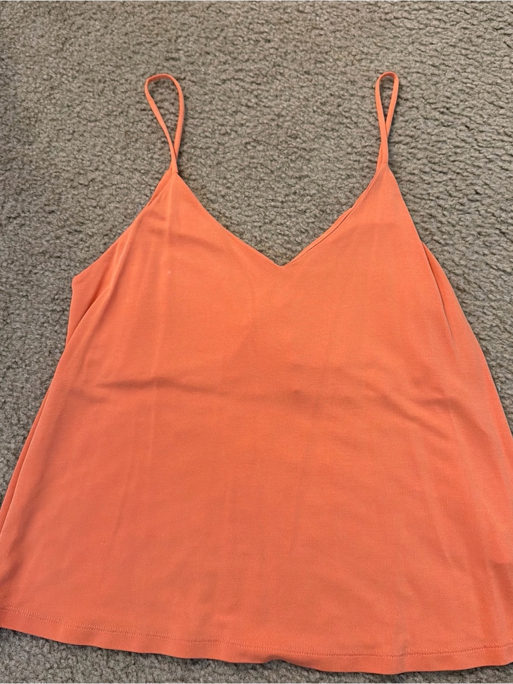 Women's Spaghetti Strap V-Neck Tank Top - Coral